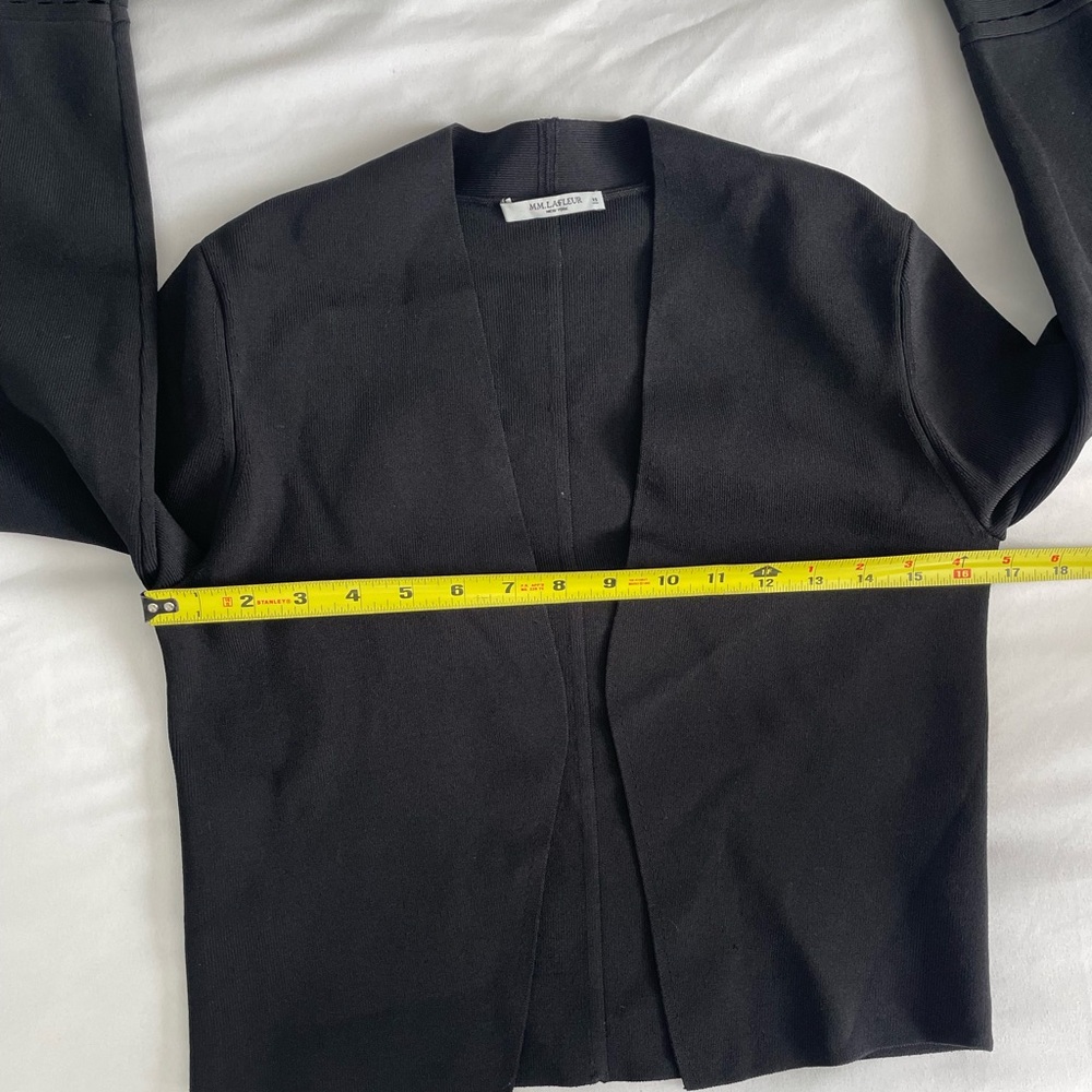 MM Lafleur "Sant Ambroeus" Jardigan Black Cropped Open Front Cardigan Jacket - Picture 17 of 17